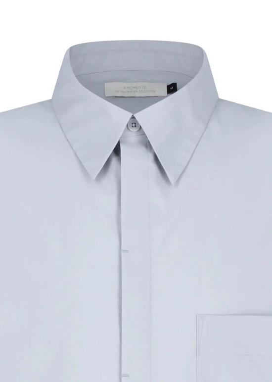  아모멘토 긴팔 셔츠 스퀘어 포켓 오버사이즈 - AMOMENTO