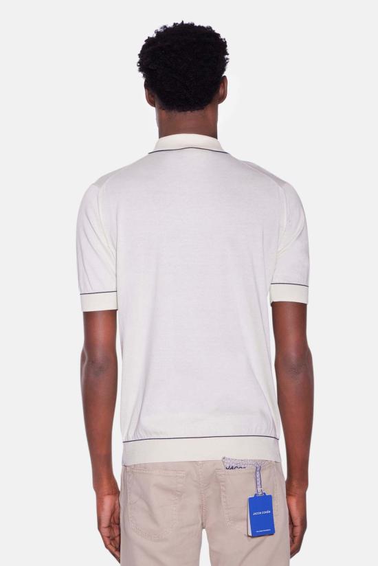  필리포 드 로렌티스 반팔 셔츠 필리포 드 라우렌티스 파인 코튼 반팔  화이트/블랙 - FILIPPO DE LAURENTIIS