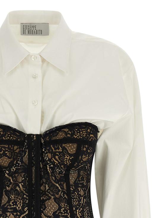 25FW 쥬세페 디 모라비토 숏 원피스 05FWDR4980542502 White Black - GIUSEPPE DI MORABITO