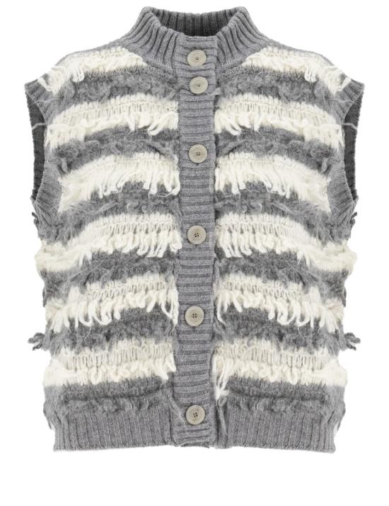 24FW 빠니깔레 니트 베스트 D350715GLB 35D53A 970 Grey