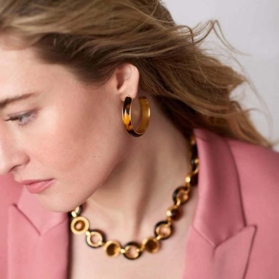  줄리 보스 이어링 카나비 후프 귀걸이 아이보리 - JULIE VOS