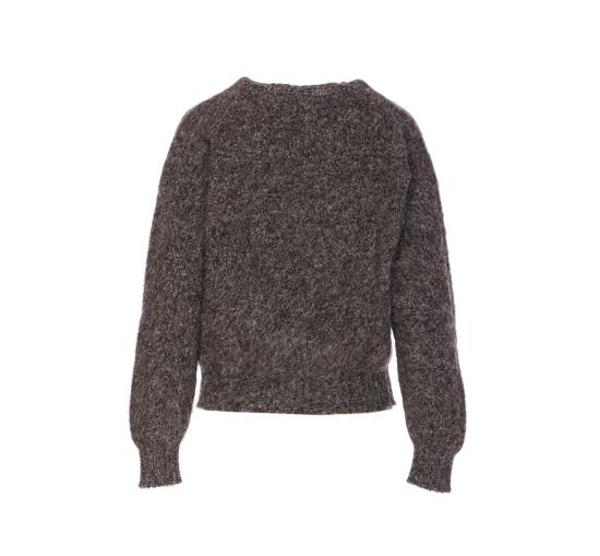 25FW 하울린 쉐기 베어 스웨터 SHAGGY BEAR WOMEN BLACK MELANGE Black - HOWLIN