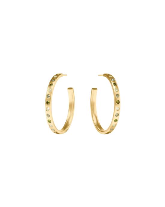  줄리 보스 이어링 레인보우 후프 귀걸이, 제이드 셰이드