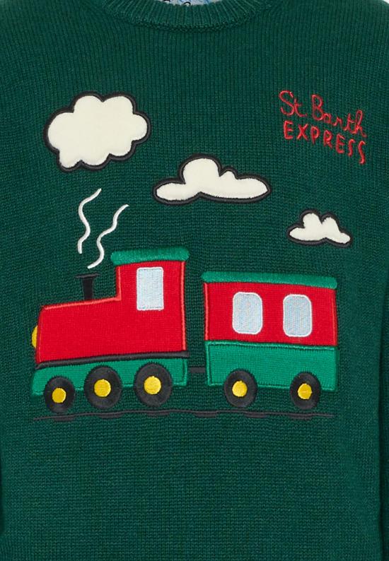 25FW [키즈] 세인트바쓰 니트/스웻셔츠 DOU0001 00349I GREEN - MC2 SAINT BARTH