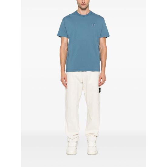 25FW 스톤 아일랜드 반팔 티셔츠 152100029 S0057 V012B BLUE - STONE ISLAND