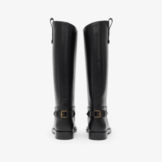 25FW 버버리 레더 카발리에 부츠 8114385 Black - BURBERRY