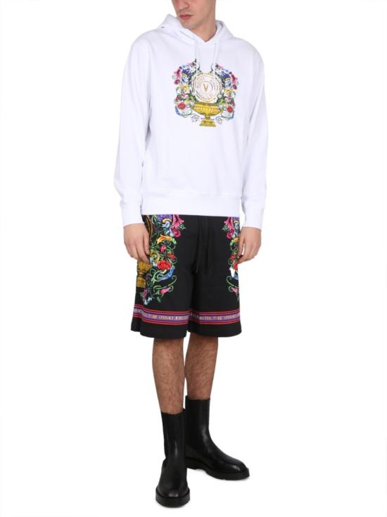  베르사체 후드 티셔츠 74GAIF01 CF01FG03 White - VERSACE