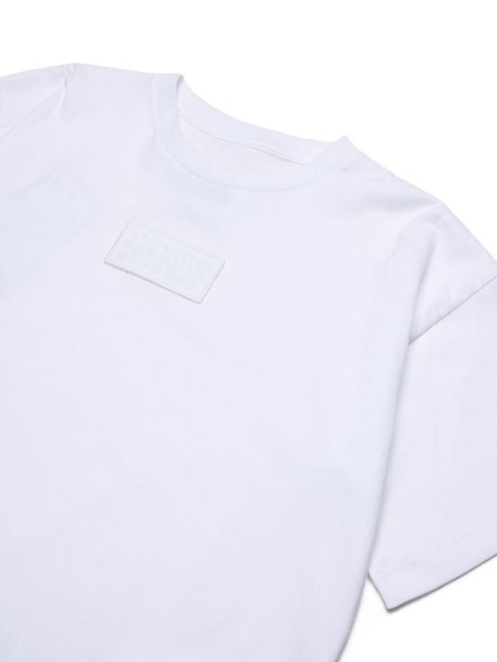 25FW [키즈] MM6 메종마르지엘라 티셔츠 M60906MM04I M6100 White - MM6 MAISON MARGIELA