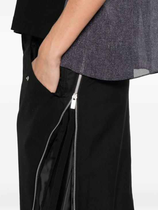 25FW 사카이 미디 스커트 2507949 001 Black - SACAI