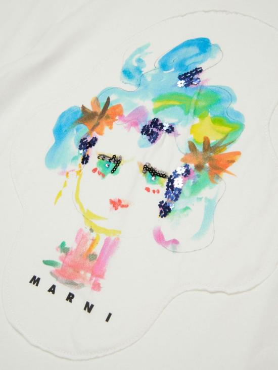 25FW [키즈] 마르니 티셔츠 M01595M00HZ 0M114 White - MARNI