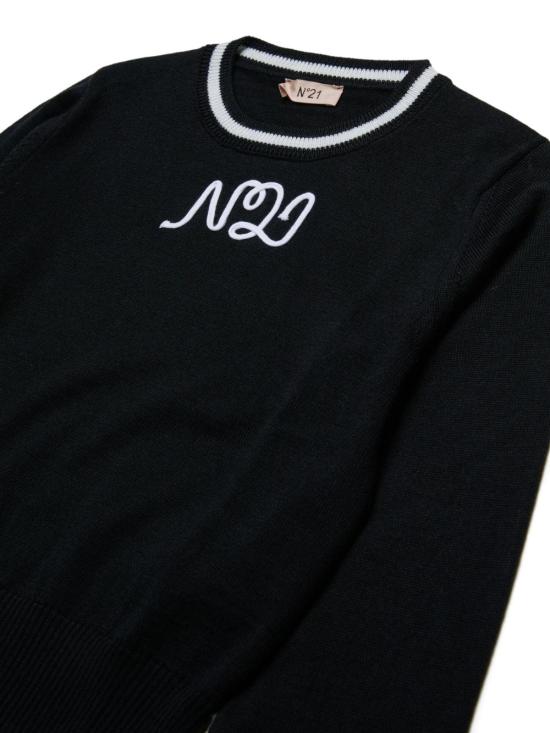 25FW [키즈] 누메로벤투노 니트/스웻셔츠 N2106VN0122 0N900 Black - N°21