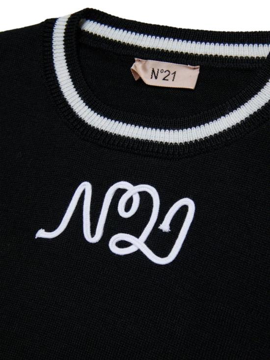 25FW [키즈] 누메로벤투노 니트/스웻셔츠 N2106VN0122 0N900 Black - N°21