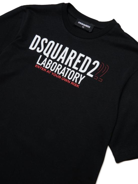 25FW [키즈] 디스퀘어드2 티셔츠 DQ2991D0ACD DQ900 Black - DSQUARED2