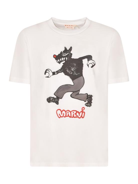 25FW 마르니 반팔 티셔츠 HUMU0198EP USCY45 PRW01 Prw01