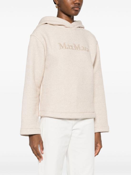 25SS 막스마라 GARY 가리 로고 자수 후드 티셔츠 2511921018600 GARY002 Beige - MAX MARA