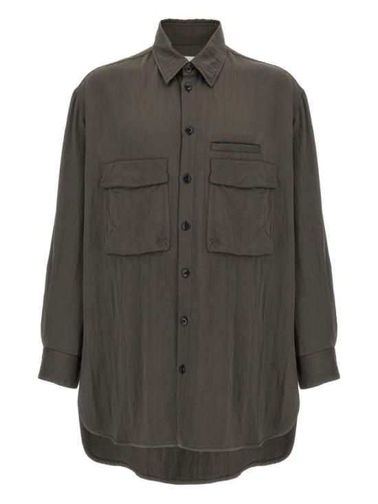 25SS 르메르 셔츠 OV1014 LF1388BR482 Marrone scuro - LEMAIRE