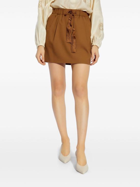 25SS 막스마라 미디 스커트 2511101031600 TABARIN014 Brown - MAX MARA