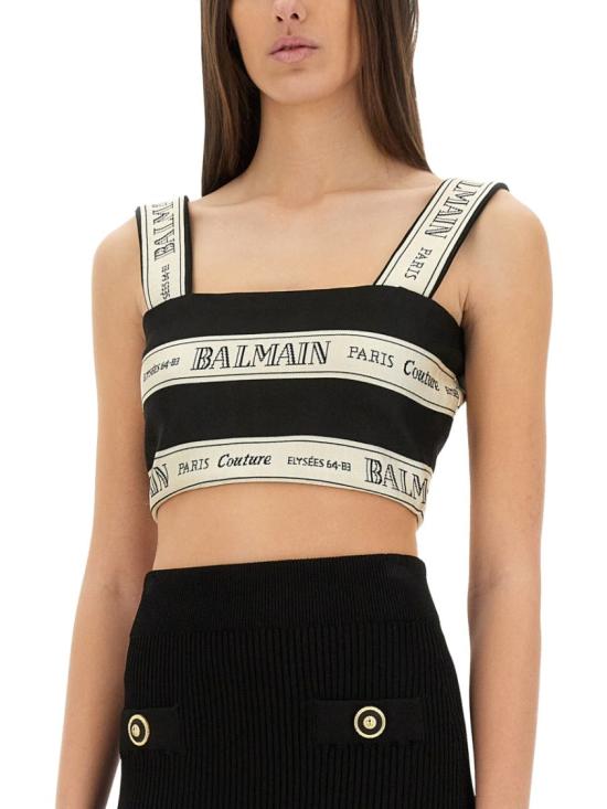  발망 민소매 티셔츠 EF1AA370JJ95 EDY Black - BALMAIN