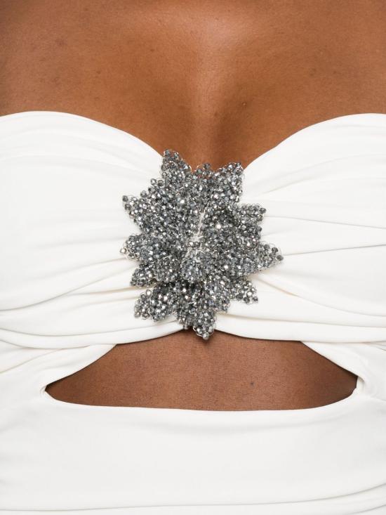 25FW 아멘쿠튀르 미디 원피스 AMW25517 W25012C47 White - AMEN COUTURE