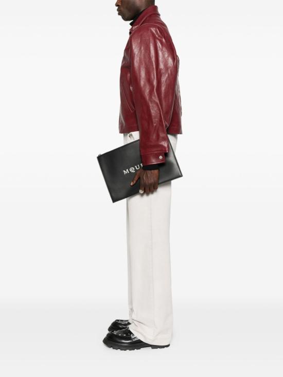 25FW 알렉산더 맥퀸 클러치/파우치 836148 1AAU61080 Black - ALEXANDER MCQUEEN