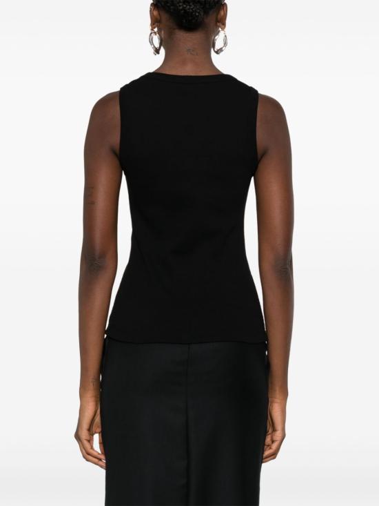 25FW 알렉산더 맥퀸 로고 플래킷 탱크탑 839507 QLAER1000 Black - ALEXANDER MCQUEEN