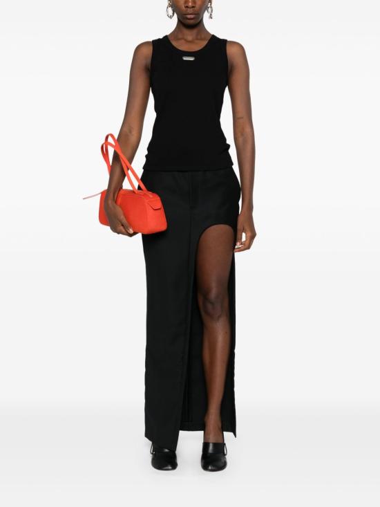 25FW 알렉산더 맥퀸 로고 플래킷 탱크탑 839507 QLAER1000 Black - ALEXANDER MCQUEEN