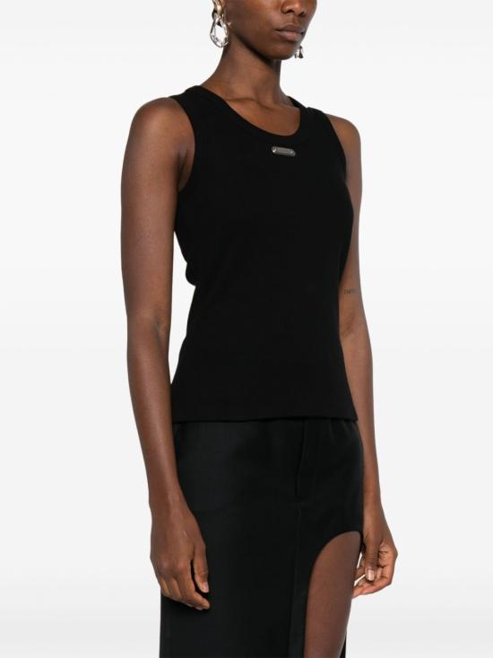 25FW 알렉산더 맥퀸 로고 플래킷 탱크탑 839507 QLAER1000 Black - ALEXANDER MCQUEEN