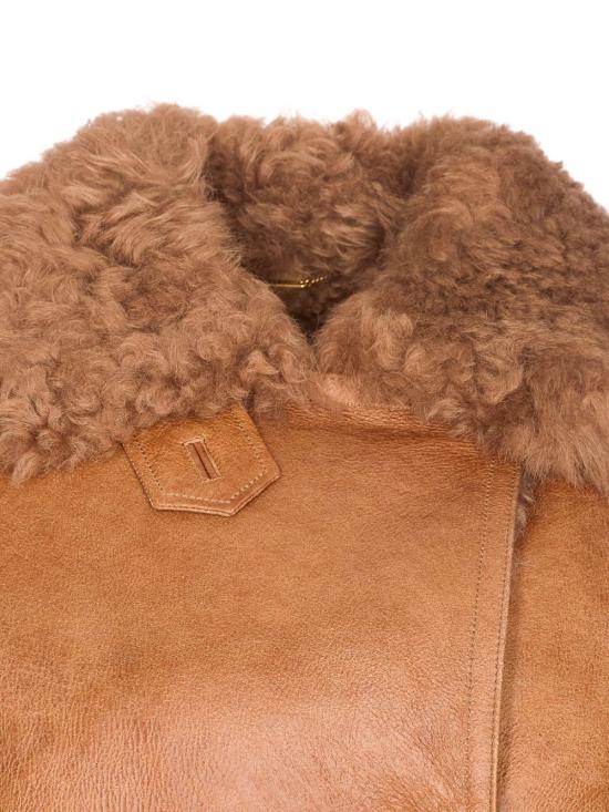 25FW 끌로에 가죽 자켓 CH25ACV36202 26O Brown - CHLOE