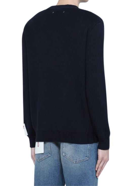 25FW 골든구스 긴팔 티셔츠 GMP00839 P00066250486 Blue - GOLDEN GOOSE