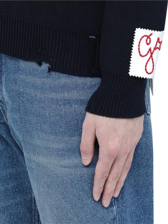 25FW 골든구스 긴팔 티셔츠 GMP00839 P00066250486 Blue - GOLDEN GOOSE