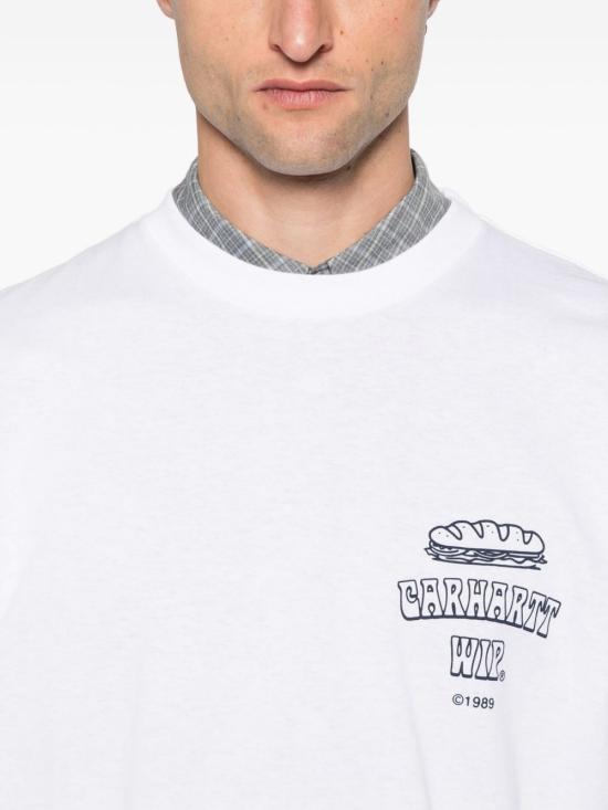 25FW 칼하트 WIP 반팔 티셔츠 I035230 02XX White - CARHARTT WIP