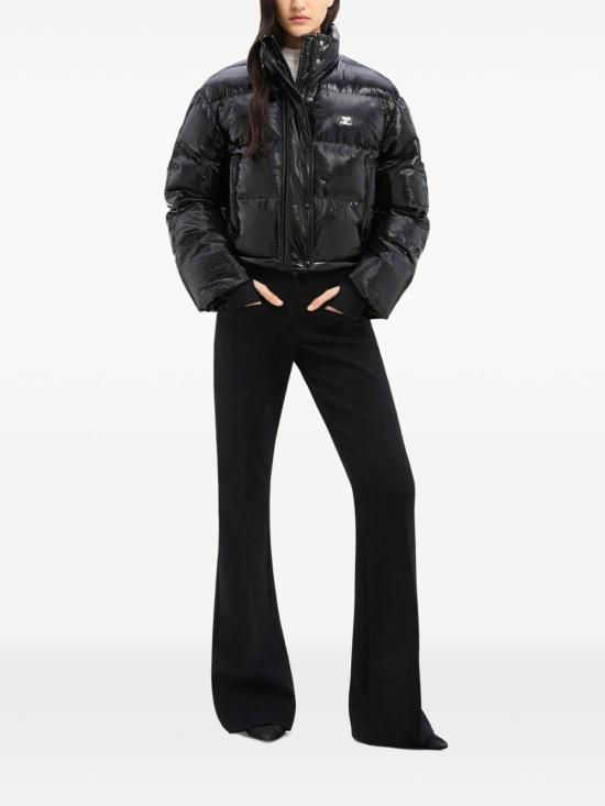 25FW 쿠레쥬 바이닐 숏 푸퍼 숏패딩 323CMA106 VY00169999 Black - COURREGES
