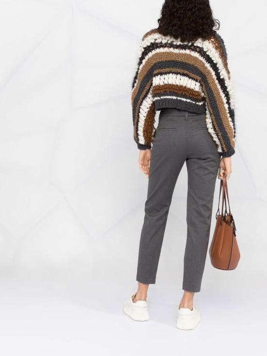 25FW 브루넬로 쿠치넬리 스트레이트 팬츠 MA126P7258 C004 Grey - BRUNELLO CUCINELLI