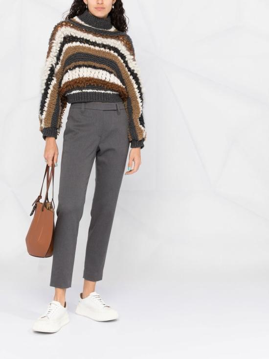 25FW 브루넬로 쿠치넬리 스트레이트 팬츠 MA126P7258 C004 Grey - BRUNELLO CUCINELLI