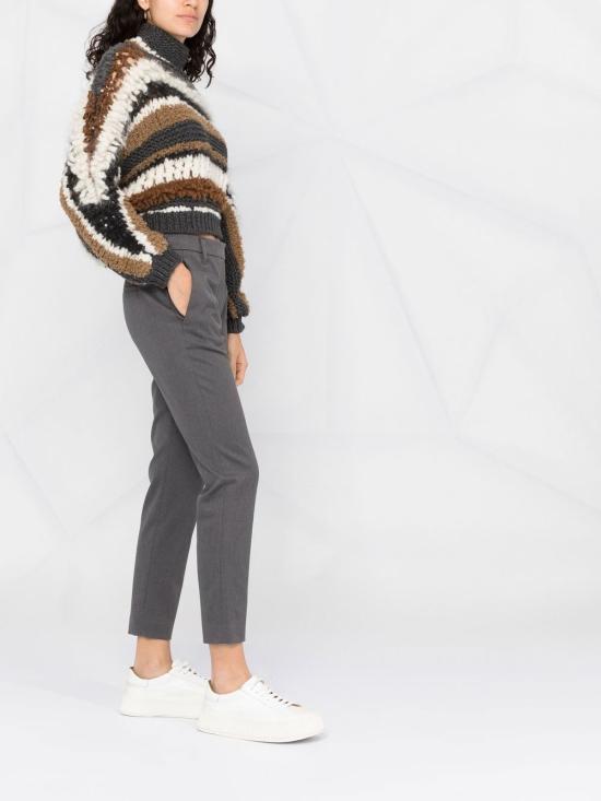 25FW 브루넬로 쿠치넬리 스트레이트 팬츠 MA126P7258 C004 Grey - BRUNELLO CUCINELLI