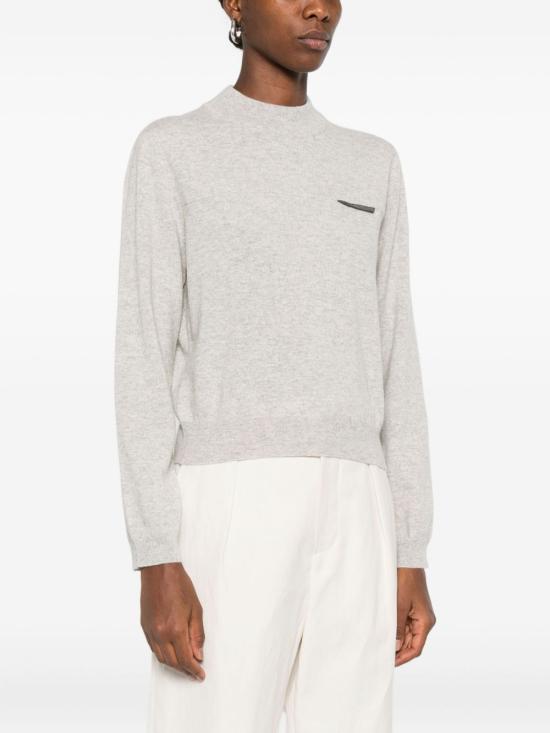 25FW 브루넬로 쿠치넬리 스웨터 M12212604 C8920 Grey - BRUNELLO CUCINELLI