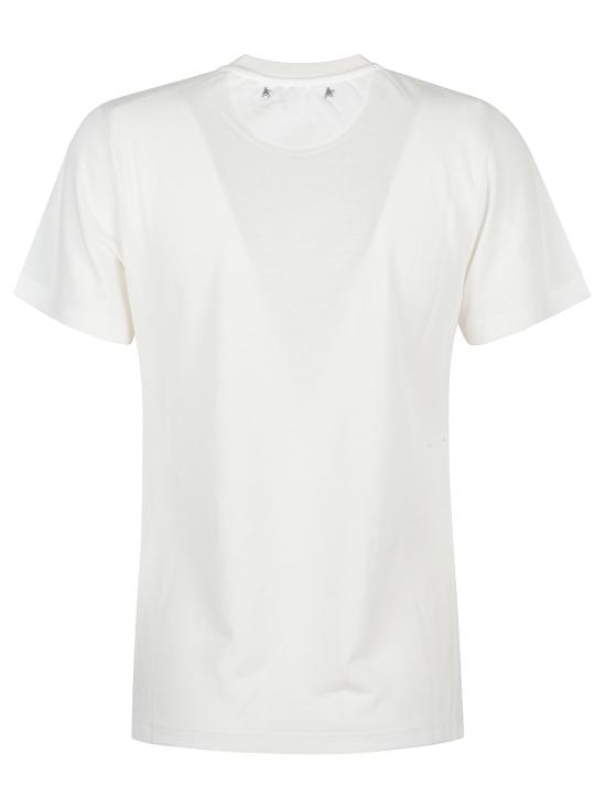 25FW 골든구스 반팔 티셔츠 GWP02322 P00211611616 White - GOLDEN GOOSE