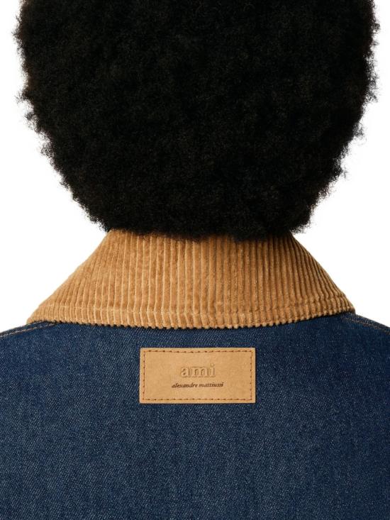 25FW 아미 패딩 워커 자켓  워커 자켓 UJK834DE0104 402 Blue - AMI