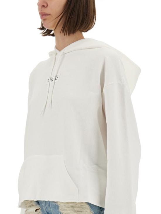  MM6 메종마르지엘라 코튼 후드 스웨트셔츠 S52GU0234 M25025101 White - MM6 MAISON MARGIELA