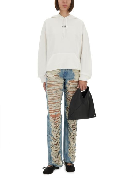  MM6 메종마르지엘라 코튼 후드 스웨트셔츠 S52GU0234 M25025101 White - MM6 MAISON MARGIELA