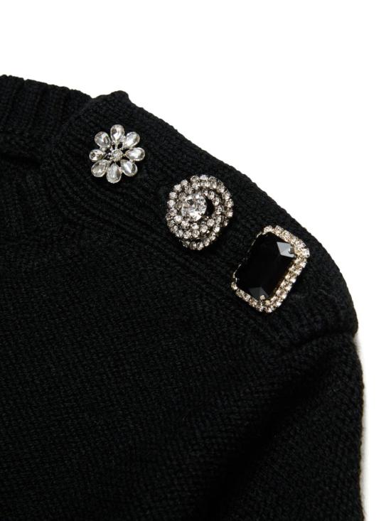 25FW [키즈] 누메로벤투노 니트/스웻셔츠 N2106WN0455 0N900 Black - N°21