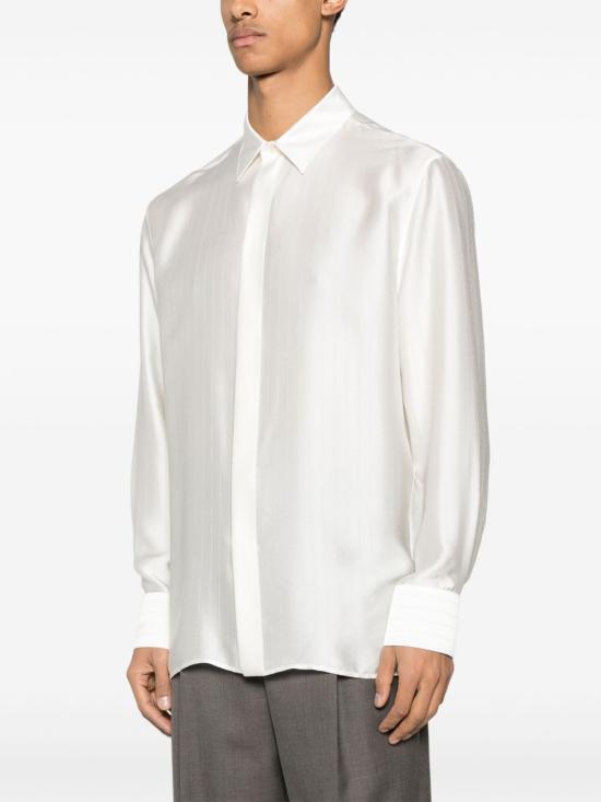 25SS 생로랑 긴팔 셔츠 819096 Y2L919988 White - SAINT LAURENT