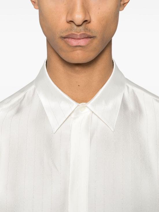 25SS 생로랑 긴팔 셔츠 819096 Y2L919988 White - SAINT LAURENT