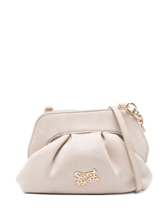 25FW 시크릿 폰 폰 숄더백 MARGARETSUEDECLUTCHS CREAM White