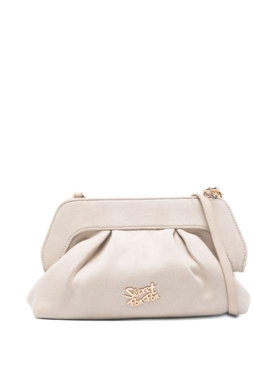25FW 시크릿 폰 폰 숄더백 MARGARETSUEDECLUTCHM CREAM White