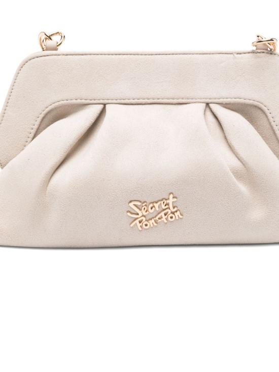25FW 시크릿 폰 폰 숄더백 MARGARETSUEDECLUTCHM CREAM White - SECRET PON PON