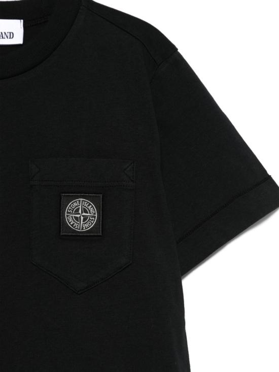 25SS [키즈] 스톤 아일랜드 티셔츠 2100004 S0047V0029 Black - STONE ISLAND
