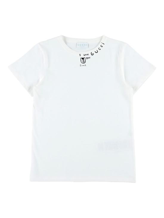 25FW [키즈] 구찌 티셔츠 547559 XJHFC9214 White