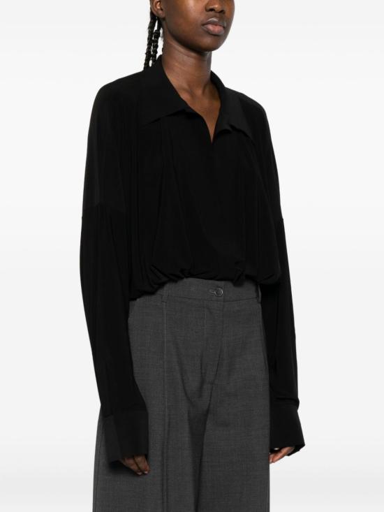 25FW 노마카말리 바디수트 티셔츠 KK321BPL183001 BLACK Black - NORMA KAMALI