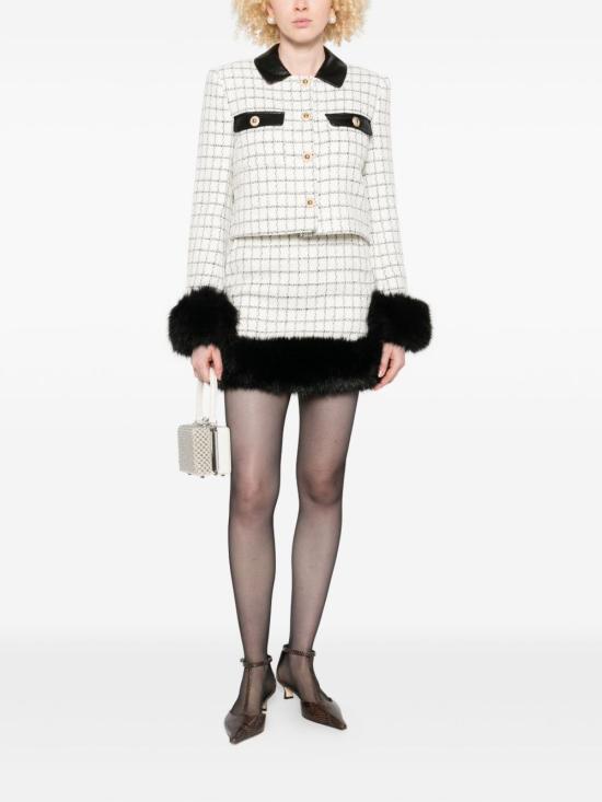25FW 셀프 포트레이트 미디 스커트 AW25099SK CREAM White - SELF PORTRAIT